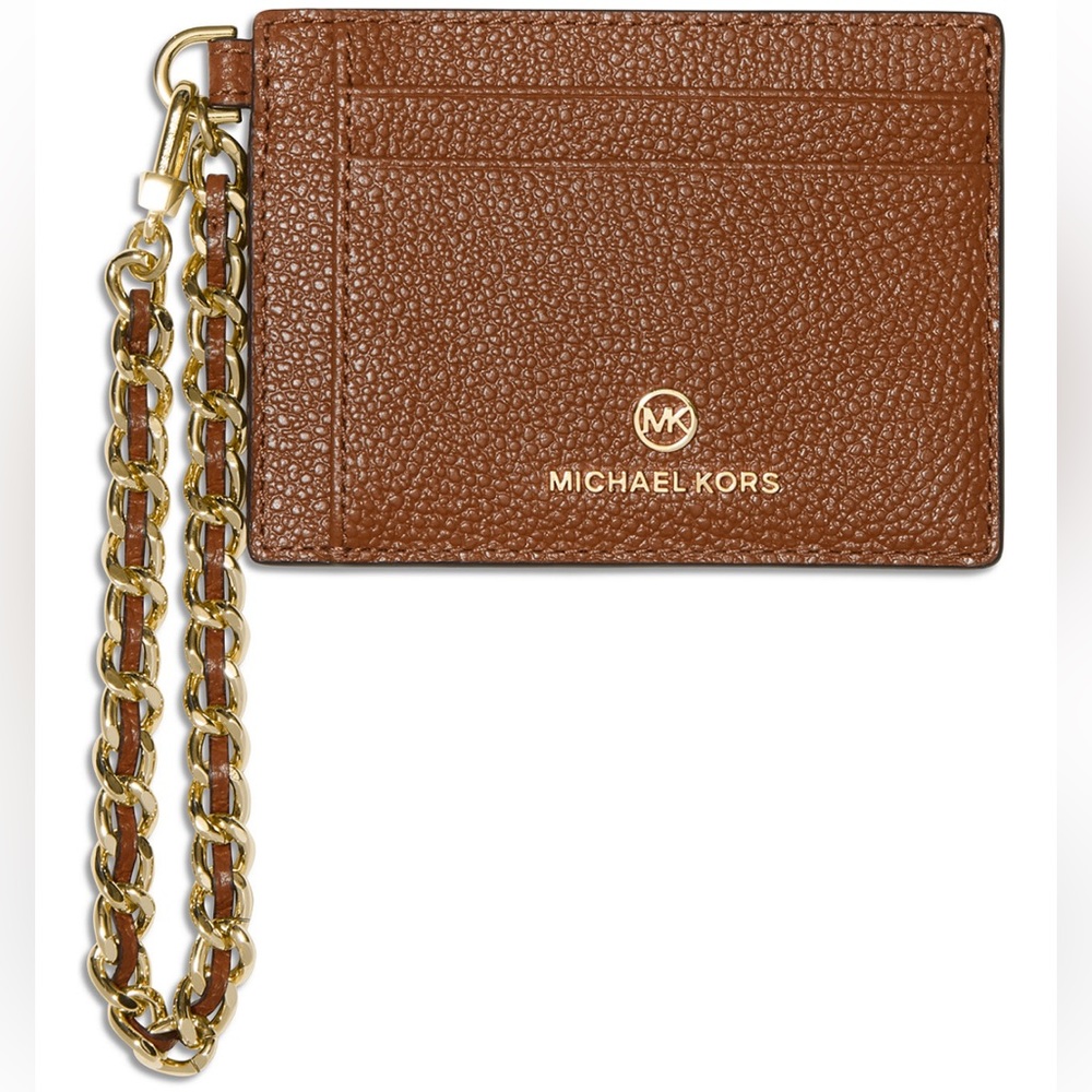 Michael Kors Jet Set Charm Small ID Chain Leather Card Holder